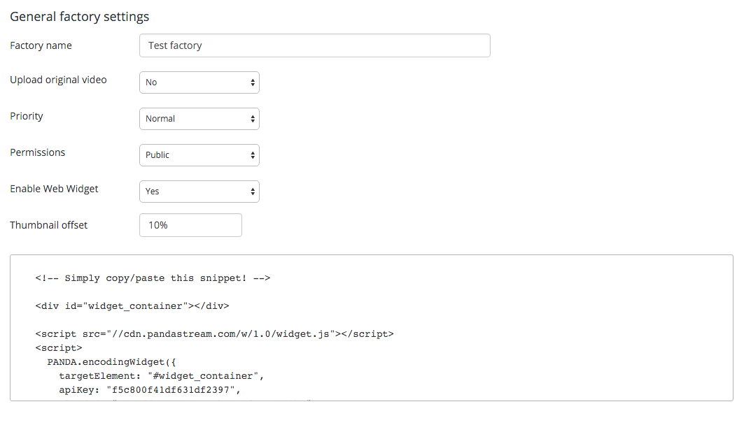 Telestream Cloud Web Widget